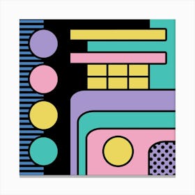 Streamline Moderne Retro Style Geometric Design Canvas Print