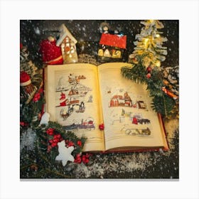 Firefly Journal, Christmas, Holiday, Scene, Festive, Winter, Cozy, Decorative, Nostalgic, Snow, Fami (3) Canvas Print