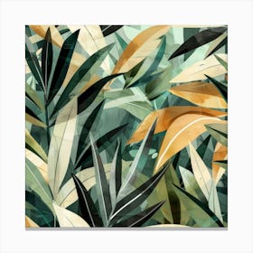 Tropical Leaves Pattern 3 Canvas Print