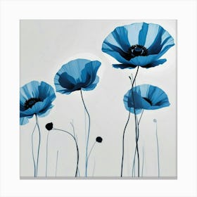 Blue Poppies 1 Canvas Print