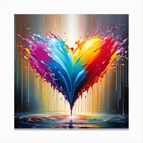 The loving heart Canvas Print