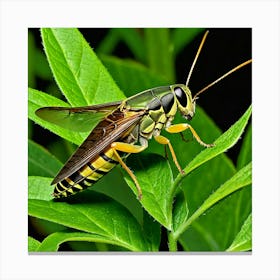 Crickets Insects Chirping Jumping Green Legs Antennae Noise Hopper Herbivores Garden Fiel (2) Canvas Print
