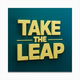 Take The Leap 1 Canvas Print