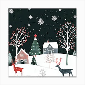 Modern Holiday Wall Art: Festive and Cozy Decor Canvas Print