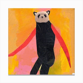 Panda Bear Stuffed Animal Collage Painting  Canvas Print