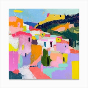Abstract Travel Collection Athens Greece 3 Canvas Print