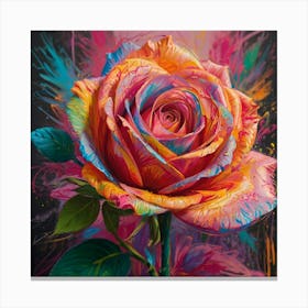 Colorful Rose Canvas Print