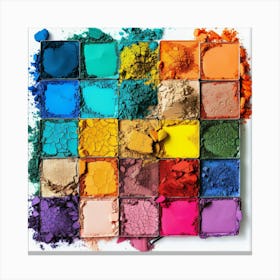 Colorful Eyeshadow Palette Canvas Print