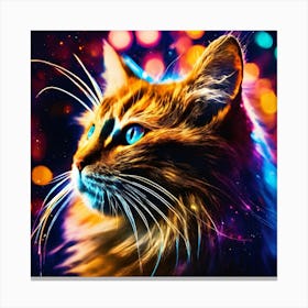 Cat With Blue Eyes Canvas Print