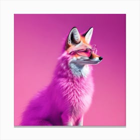 Pink Fox Canvas Print