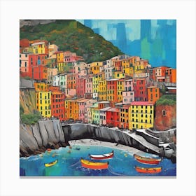 A Lively Cinque Terre Italy 4 Canvas Print