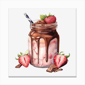 Strawberry Milkshake 20 Canvas Print