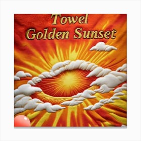 Towel design Golden sunset Canvas Print