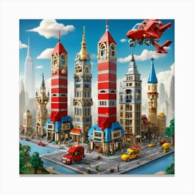 Lego City 3 Canvas Print