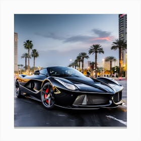 Black Ferrari Canvas Print