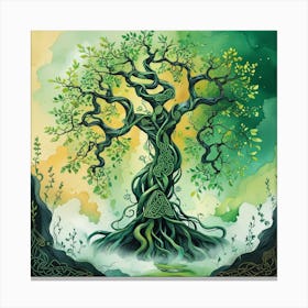 Leonardo Phoenix 10 An Intricately Illustrated Celtic Tree Sta 1 Canvas Print