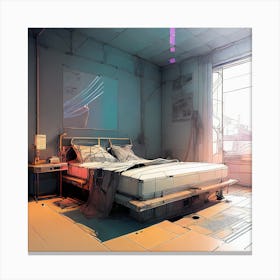 Futuristic Bedroom 1 Canvas Print