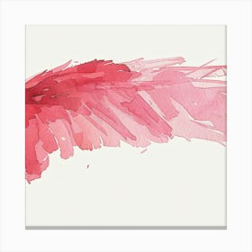 Watercolor Of A Pink Feather Canvas Print