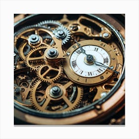 Close Up Of A Watch Canvas Print