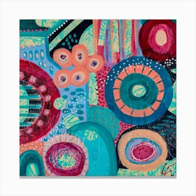 Rhythms of Colour Abstract Painting Canvas Print