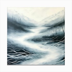 River In The Fog Canvas Print