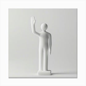 White Man Waving Canvas Print