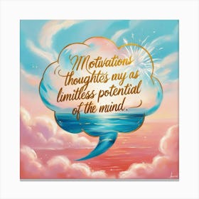 Default A Motivational Thought Bubble Illustrated In A Vibrant 3 Canvas Print