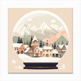 Queenstown New Zealand Snowglobe Canvas Print