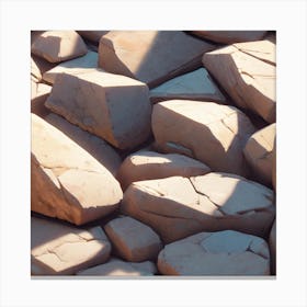 Rocks On The Beach 2 Canvas Print