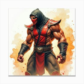 Mortal Kombat Ninja Fighter Concept Art (64) Canvas Print