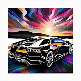 Sports Car Painting Canvas Print