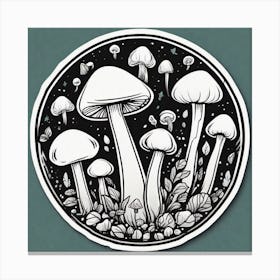 Mushroom Forest 15 Canvas Print