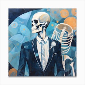 Skeleton Suit Canvas Print