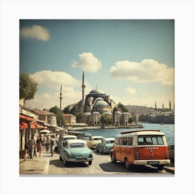 Old Turkish City paintings Canvas Print