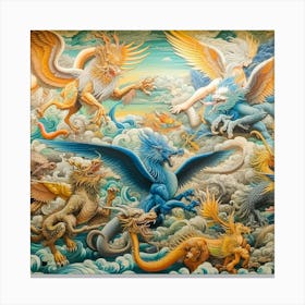 Dragons Of The Sky Canvas Print