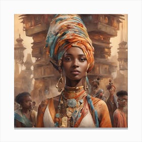 Woman In A Turban Canvas Print