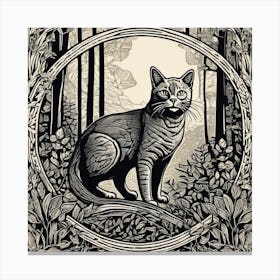 Cat In The Woods Canvas Print