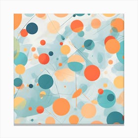 Abstract Circles Bright Colours Canvas Print
