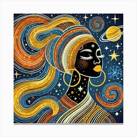 Stellithra Celestial Portrait Canvas Print