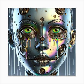 Robot Face Canvas Print