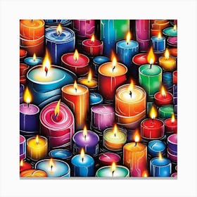 Many Candles Seamless Pattern 1 Canvas Print