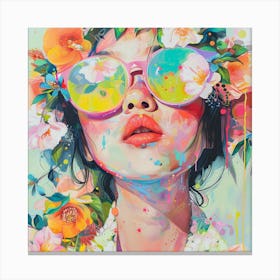 'Floral Girl' 1 Canvas Print