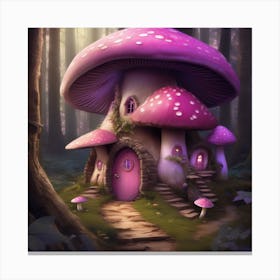 Mushie house Canvas Print