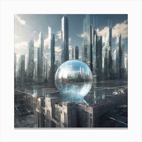 Futuristic Cityscape 84 Canvas Print