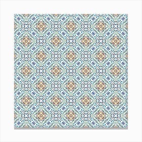 Blue And Brown Pattern Canvas Print
