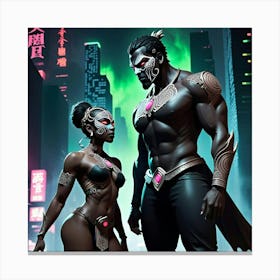 Shadows of the Urban Abyss: The Rise of the Midnight Titan Canvas Print