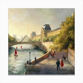 Paris Bridge Canvas Print