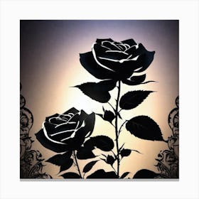 Black Roses 5 Canvas Print