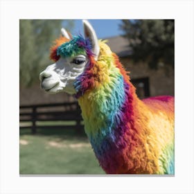 Rainbow Llama Canvas Print