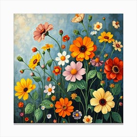 Colorful Flowers 5 Canvas Print